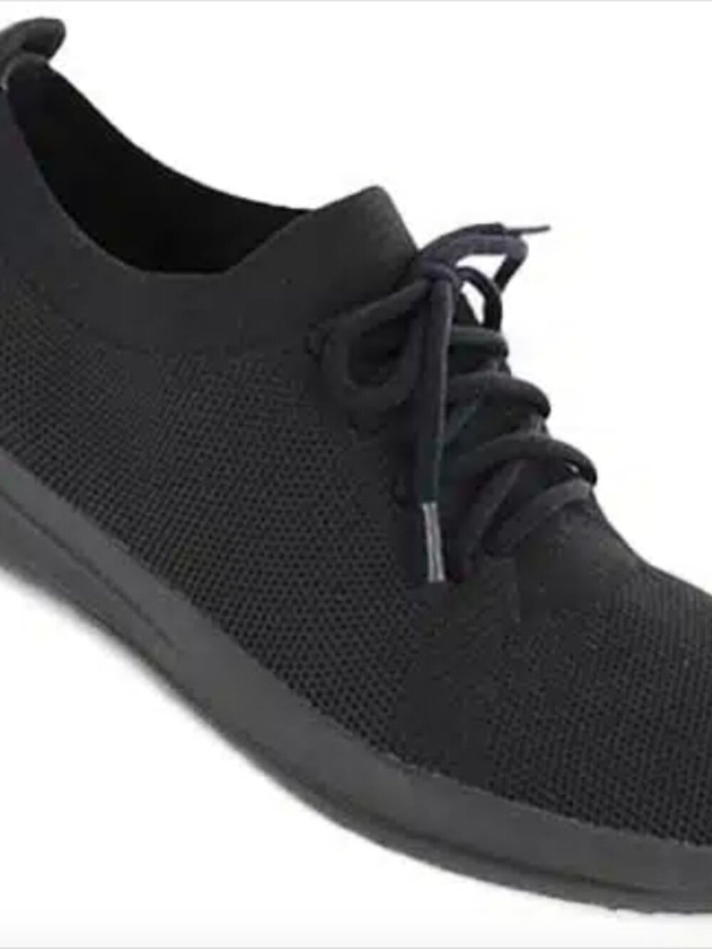 Fitflop F-Sporty Uberknit Pull On Sneaker All Black Women's Size 5 New No Box
